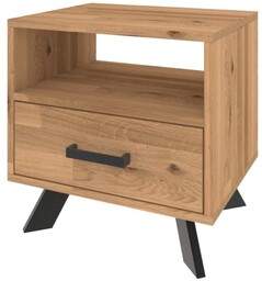 Szafka nocna dębowa LOFT TOLEDO S1P1