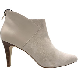 Buty damskie beżowe botki eleganckie na szpilce ANNA