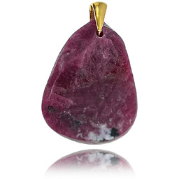 Rubin Elegancki Wisiorek Złote Srebro 925 Unikat