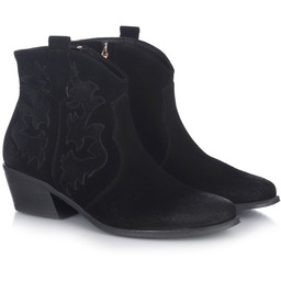 Botki kowbojki damskie Exquisite 1482-CZAR.WEL czarne SKÓRA R.37