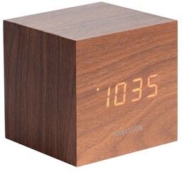 Karlsson 5655DW Designowy zegar stołowy LED z budzikiem,
