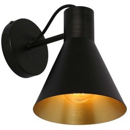 Kinkiet MORE 1xE27 czarny mat - złoty