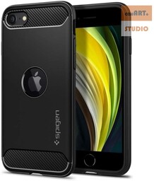 SPIGEN RUGGED ARMOR iPHONE SE 2020 BLACK