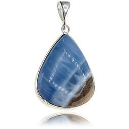 Opal Niebieski Piękny Wisiorek Srebro Unikat