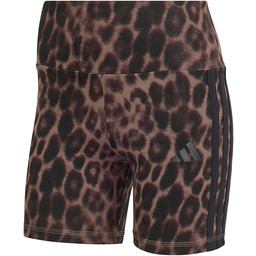 adidas dames Seasonal Essentials Leopard Print Biker Shorts