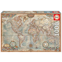 Educa, puzzle, Polityczna mapa świata, 1000 el.