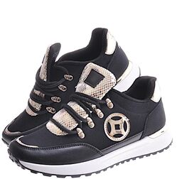 Modne damskie buty sportowe Czarne