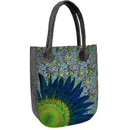 Torba filcowa City Blue flower