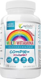 Wish Multiwitamina Complex Junior K2vitaMK7, 120 kapsułek