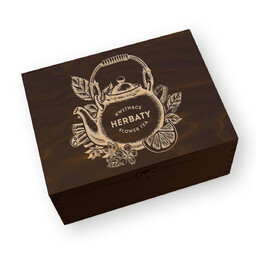 Zestaw herbat kwitnących w skrzynce 18 szt herbaciarka