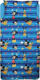 Mickey Mouse, Prześcieradło na Pojedyncze Łóżko z Gumką,