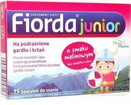 Fiorda Junior smak malinowy - 15 pastylek (21577)