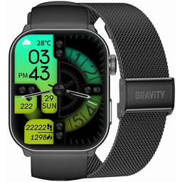 SMARTWATCH UNISEX GRAVITY GT28-1 - ROZMOWY BLUETOOTH, DODATKOWY