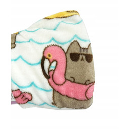 Koc z kotkiem Pusheen flanelowy pluszowy 130 x