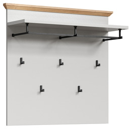 Wieszak ścienny z półką jasnoszary / dąb artisan