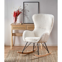 Fotel bujany liberto 2 kremowy / naturalny halmar
