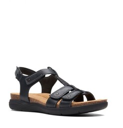 Clarks April Cove [Black Leather] - Rozmiar 37