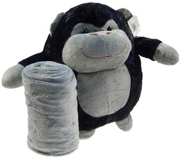 GORYL maskotka kocyk 2w1 przytulanka GORYL prezent 40