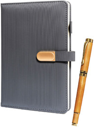Zestaw prezentowy: szary notes A5 i długopis