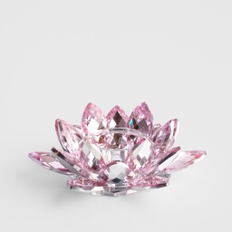 Świecznik Cristal shine z motywem kwiatowym