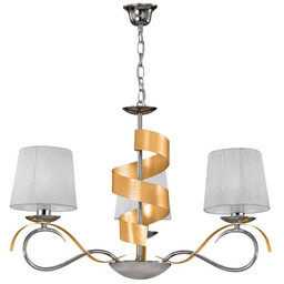 Lampa wisząca żyrandol DENIS chrom+złoty 3xE14