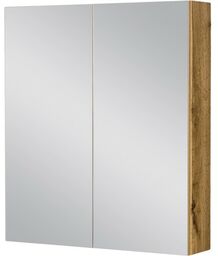 Szafka łazienkowa z lustrem dąb naturalny 70x80 cm
