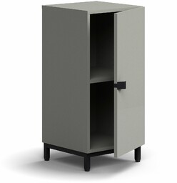Szafa QBUS, 1 półka, nóżki, uchwyt, 868x400x420 mm,
