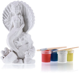 Kolorowanka 3D Mała Syrenka Figurka gipsowa