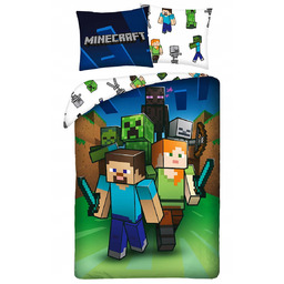 Pościel dziecięca Minecraft 160x200 Steve Creeper Halantex