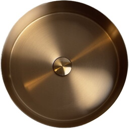 ROUND Umywalka okrągła stalowa nablatowa 37 miedziana PVD
