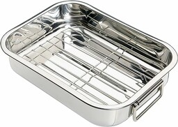 KitchenCraft Mała Brytfanna z Rusztem, Stal Nierdzewna, 27
