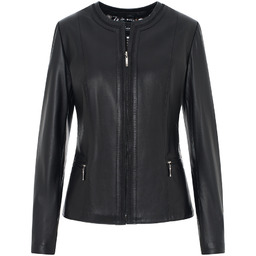 Bukowski damska kurtka skórzana casual zapinana na suwak