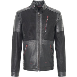 Bukowski męska kurtka skórzana pilotka dekolt stójka zapinana