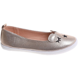 Baleriny dziewczęce Szare buty dla dziecka złote