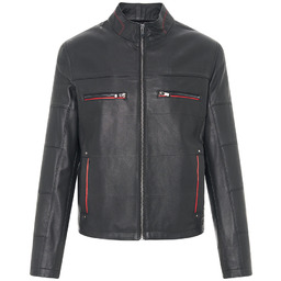 Bukowski męska kurtka skóra naturalna pilotka dekolt stójka