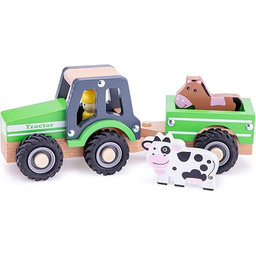 New Classic Toys Traktor Z Przyczepą I Zwierzętami