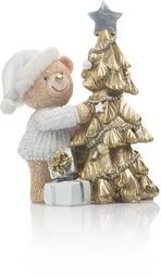 Figurka - miś - choinka - 13 cm