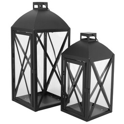Komplet 2 latarenek metalowych 16,5 x 16,5 x