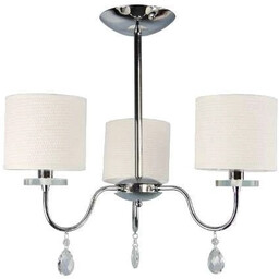Lampa sufitowa wisząca ESTERA chrom abażur z tkaniny