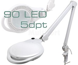 Lupa podświetlana stołowa 5 dioptrii 90 LED fi
