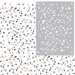 Terrazzo szablon malarski lastryko jak tapeta