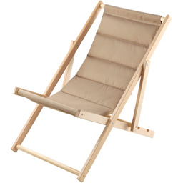Leżak plażowy z poduszką Troia, cappucino