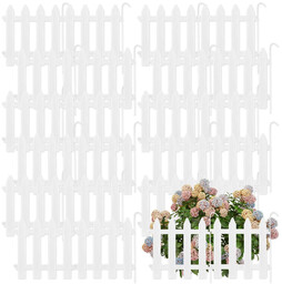 Palisada płotek ogrodowy biały border zestaw 20 sztuk