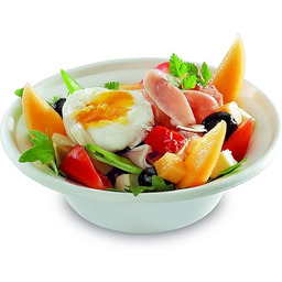 Karton 500 okrągłych misek z włókna roślinnego 400ml