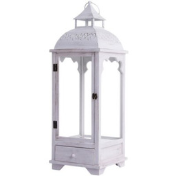 MY HOME Lampion White Cubby 66609 Biały