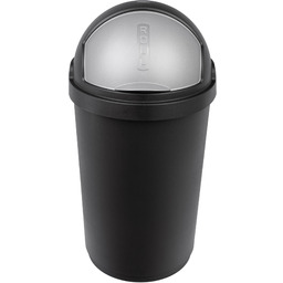 Kosz na śmieci 50L Curver, czarno-srebrny