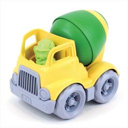 Żółta betoniarka z zieloną gruszką, GTCMXG1263-Green Toys, samochody