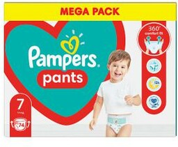 Pampers Pants 7 17kg+ 74szt.