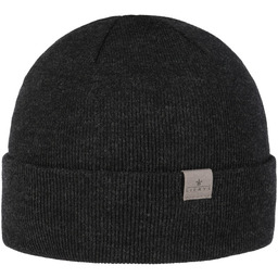 Czapka z Mankietem Fine Merino by Lierys, antracytowy,
