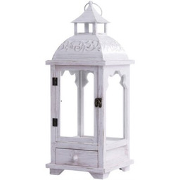 MY HOME Lampion White Cubby 66608 Biały